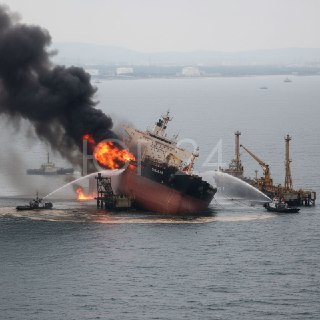 Танкер подвергся атаке в Черном море: Пожар потушен