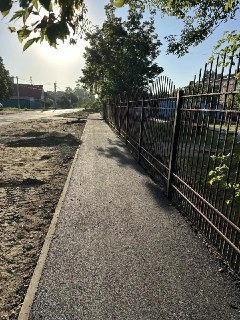 Благоустройство улицы Гоголя: новый асфальт на тротуарах